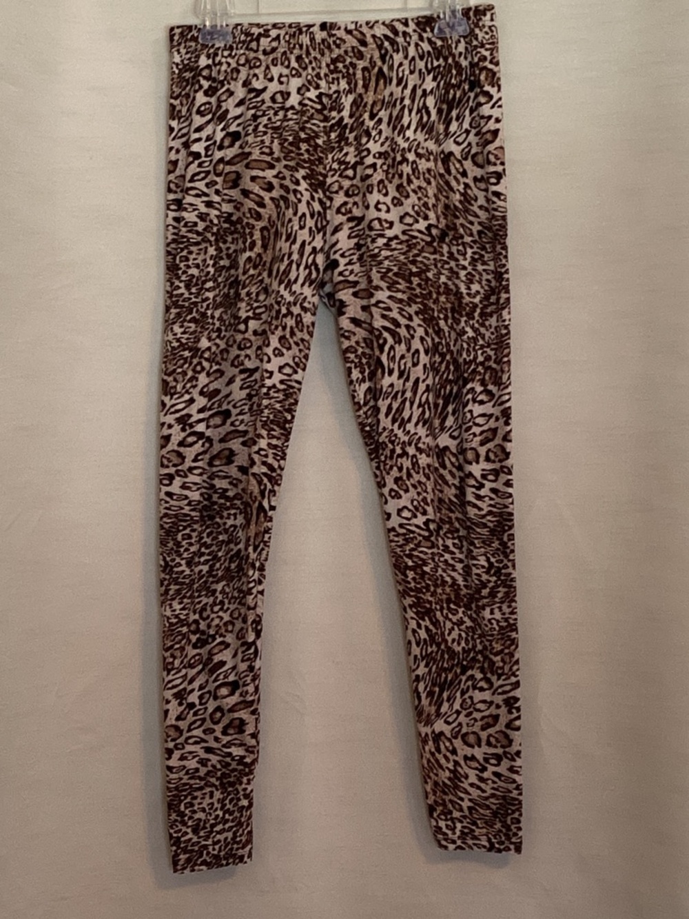 LILDY Super Soft Leopard Print Stretch Leggings - Brown/Tan